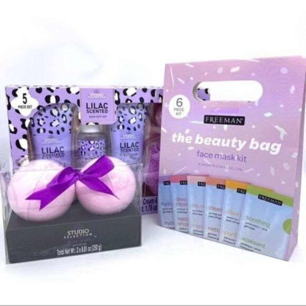 Bath & Body Gift Set Lot - Face Masks, Lotion, Body Wash, Bath Bombs